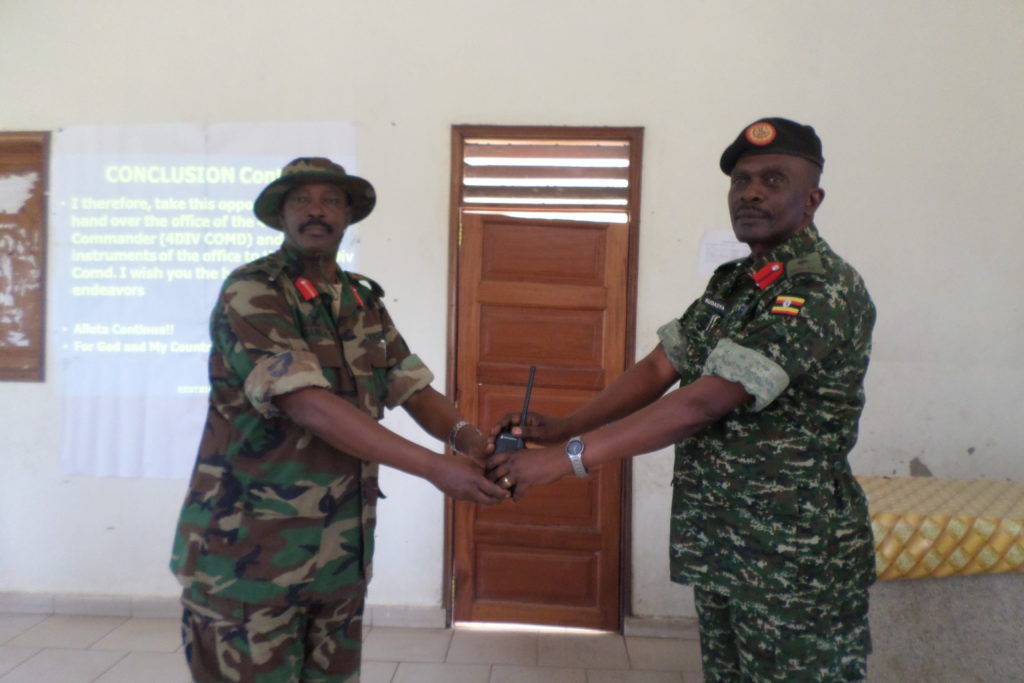 Brig Muhanga Hands Over 4th Division command To Col Rugadya